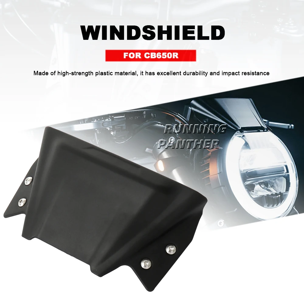 New For HONDA CB650R CB 650 R CB 650R 2019-2023 Motorcycle Accessories Windshield Windscreen Screen Protector Black Kit