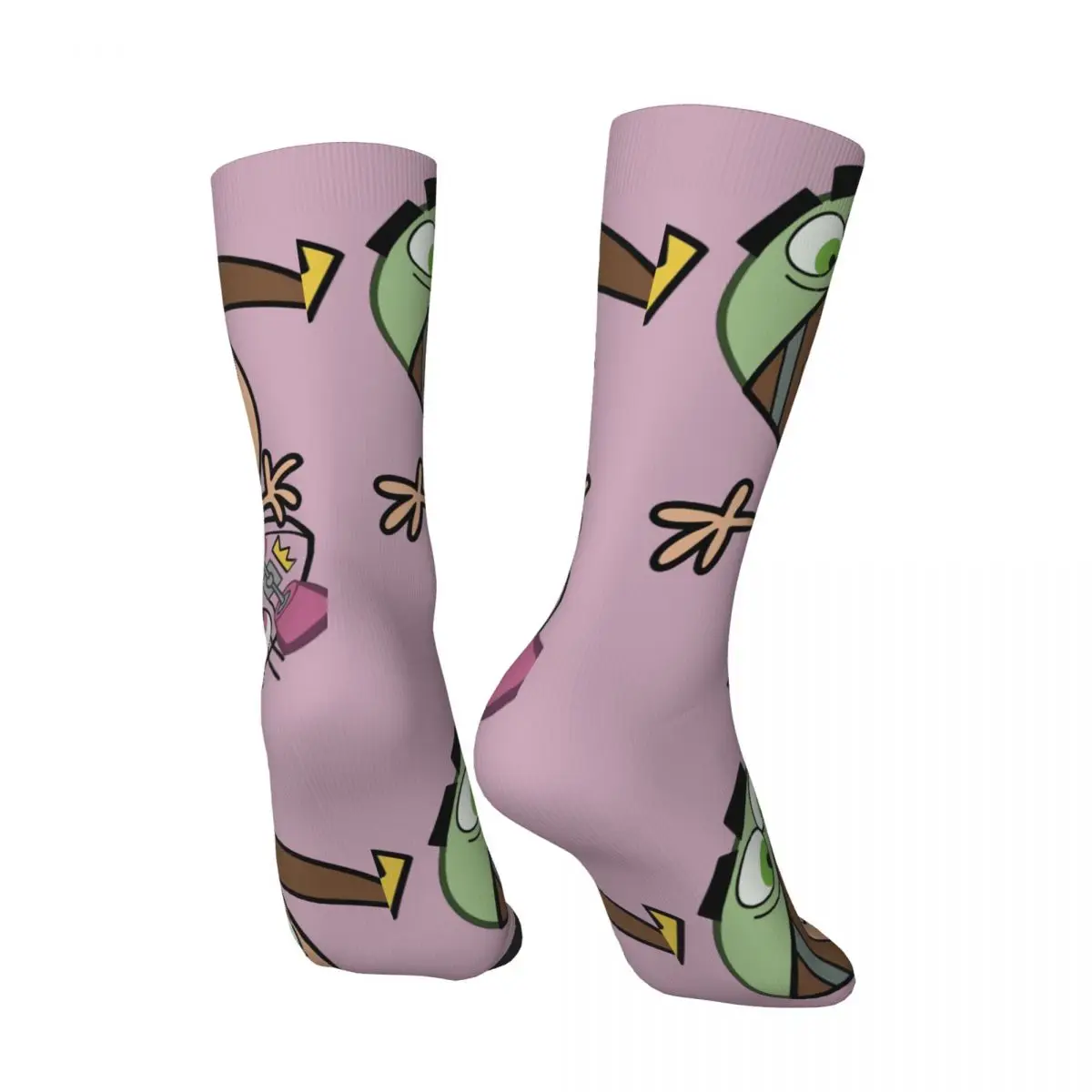 Funny Happy Skater Timmy Men's Socks Vintage Harajuku The Fairly Odd Parents Hip Hop Novelty Pattern Crew Crazy Sock