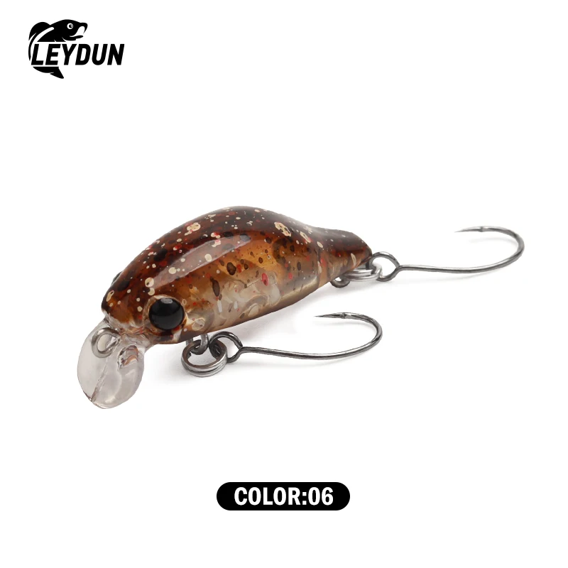 Leydun Surface Minnow Angelköder, 30 mm, 1,5 g, schwimmend, flach, Tauchen, Kurbelköder, Angeln, künstliche Swimbaits, Tackle-Köder