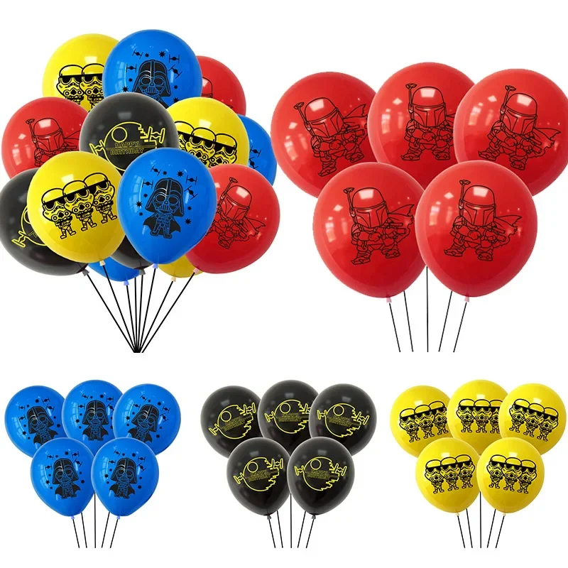 5PCS Star Wars Storm Trooper Latex Balloon Set Cartoon Boy Girl's Birthday Party Baby Shower Party Decorations Kid Toys Supplies