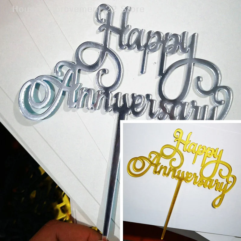 1 pçs dia dos namorados aniversário de casamento casal festa acrílico carta bolo plugin diy cozimento pastelaria sobremesa decoração
