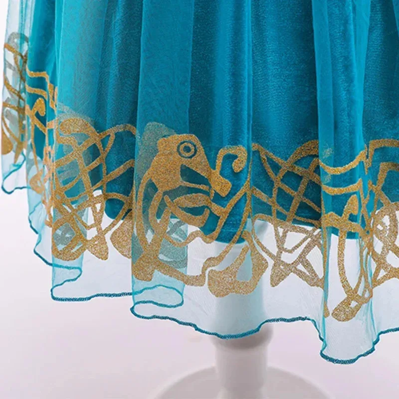 Brave Girl Merida Dress Children Cartoon Role Playing costume Kids Long Sleeve Princess Gown Carnival Halloween Party G2961