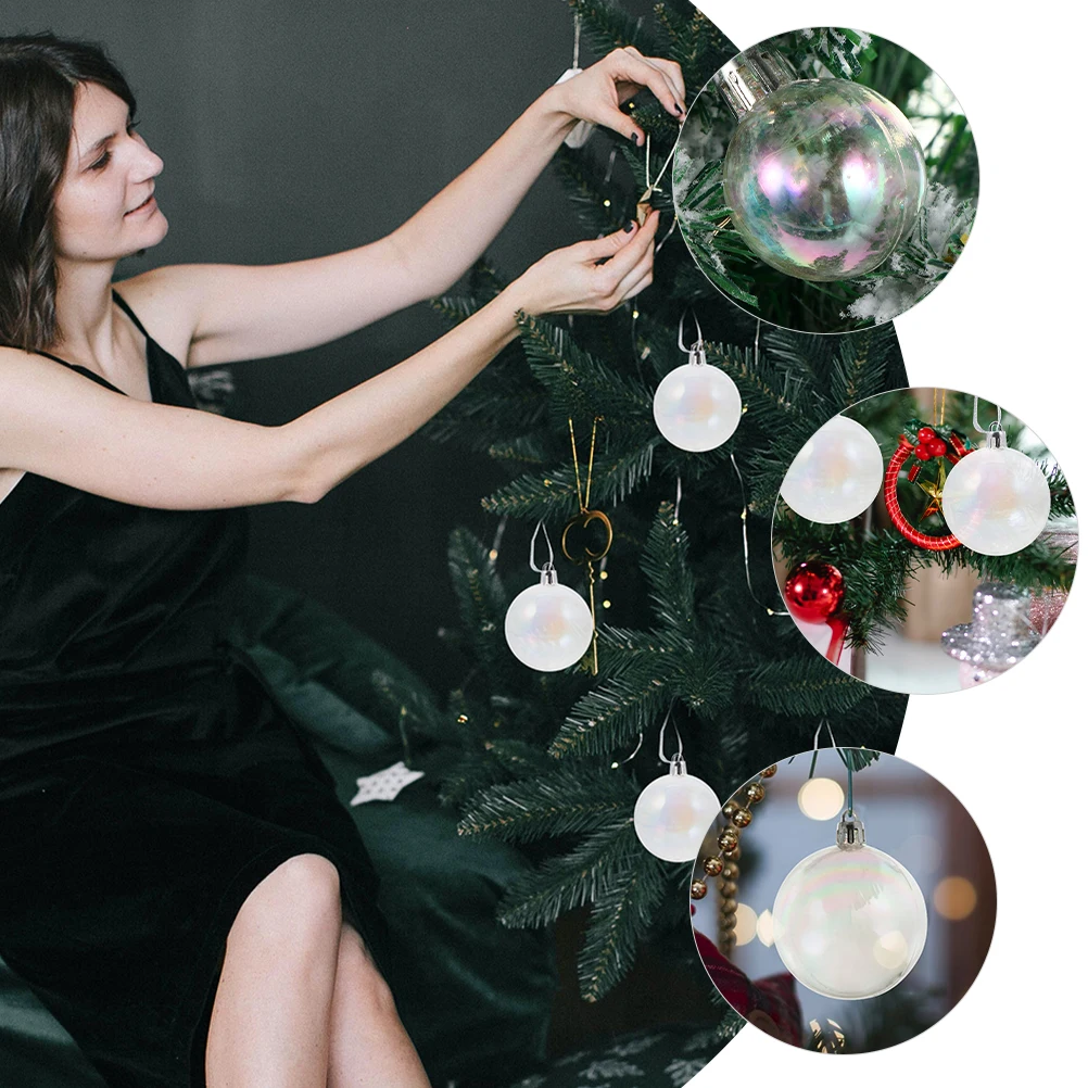 

24 Pcs Decorative Christmas Balls Tree Ornaments Decorations Decorate Pendant Plastic