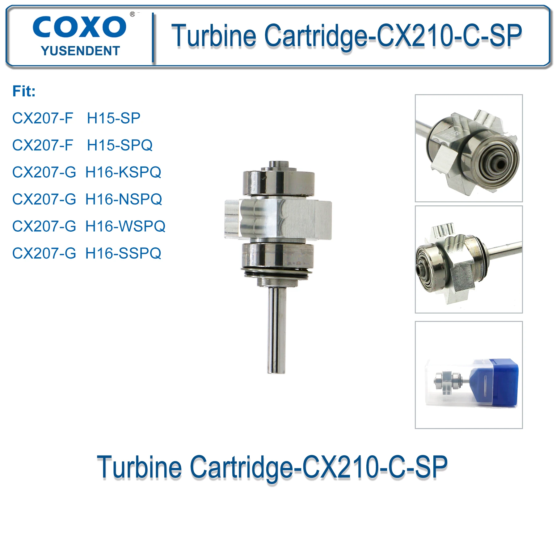 COXO Tandheelkundige Turbine Glasvezel Hoge Snelheid Handstuk Luchtrotor Standaard/Torque Hoofd LED Koppeling 6-pins Fit KAVO NSK Sirona WH