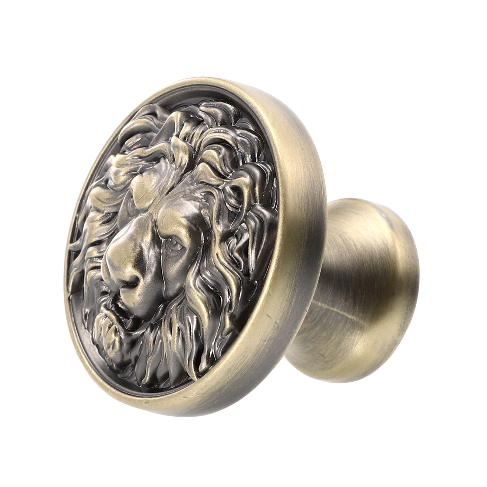 

Dresser Drawer Pulls and Knobs Lion Cabinet Hardware Door Handles Chrome Head Matching
