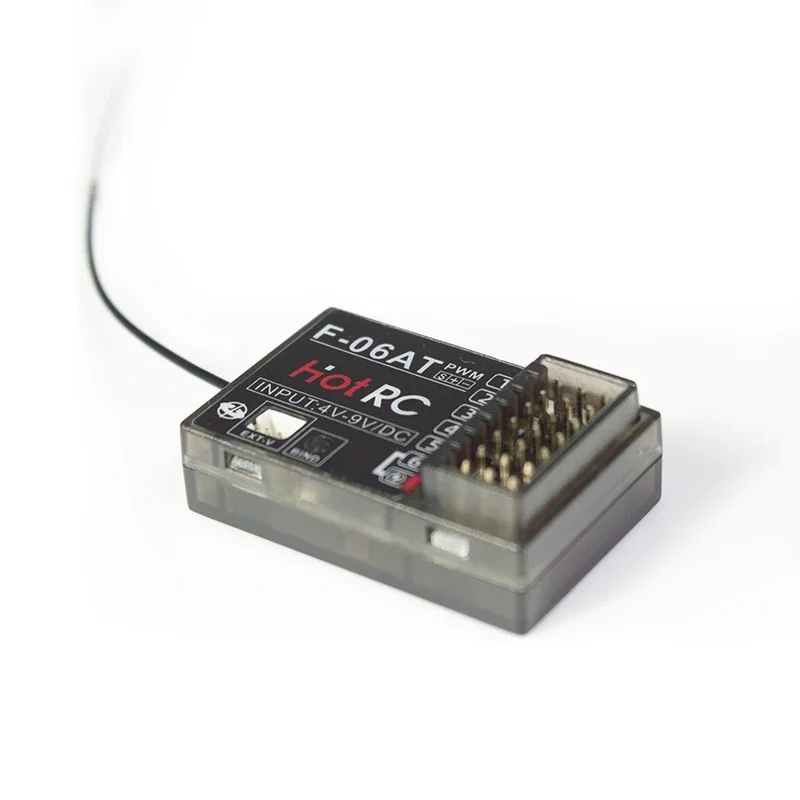 HOTRC F-06A F-06AT 6-kanałowy odbiornik żyroskopowy 2,4 GHz Części do modeli RC do 6-kanałowego nadajnika zdalnego sterowania RC Samochód Łódź Zabawka Czołg