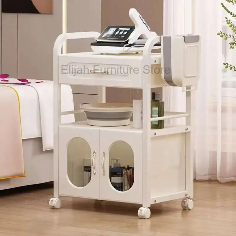 Household Professional Trolley Cart Auxiliary Car Of Beauty Salon Furniture Roulette Storage Cosmetic Helper Wheels Barber Tool