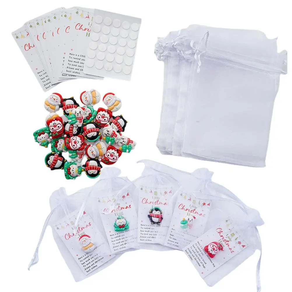 Christmas Little Pocket Hug Gifts Bulk Penguin Snowman Pocket Hug Token With Cards And Bags, Small Gifts For Xmas T6g3