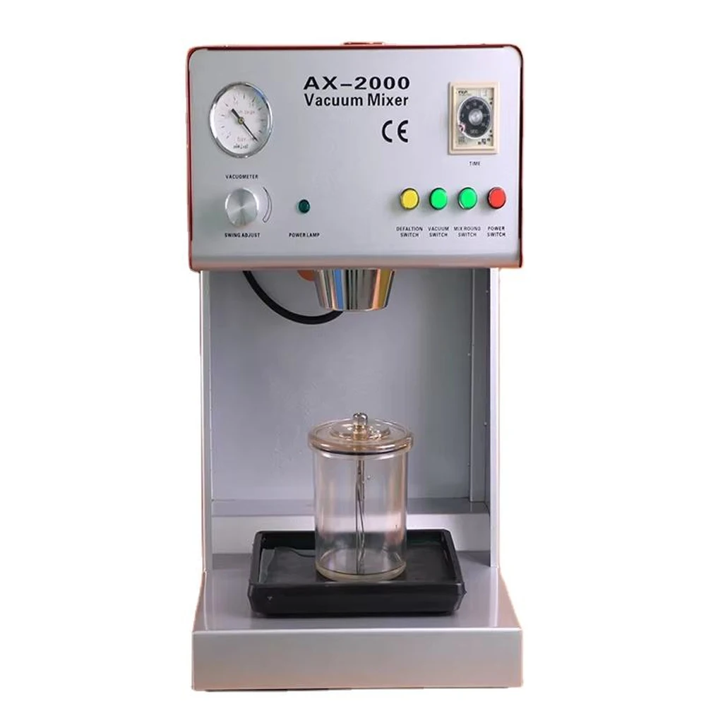 Dental Lab Vacuum Mixer Vaccum Mixing Machine With Glass Mixing Beaker