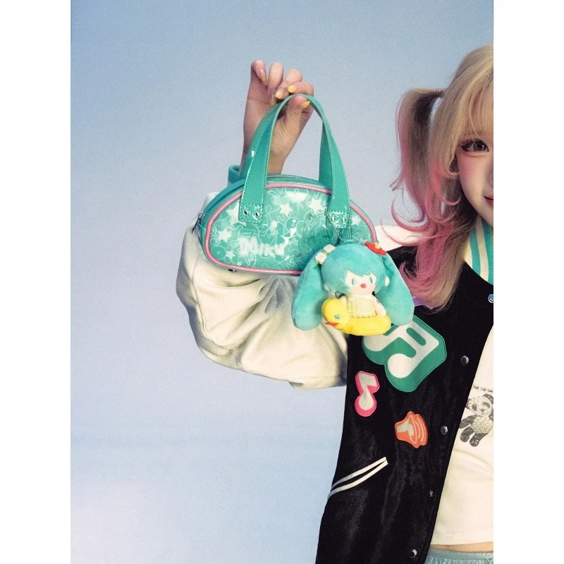 

Hatsune Miku Designer Tote Bag - 2025 Luxury Cute Anime Bag Students Handbags Minimalist Purse for Women Gift Green
