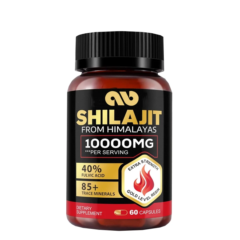 Shilajit, Natural Shilajit from the Himalayas, containing 85+trace minerals and 40% fulvic acid (60 capsules)