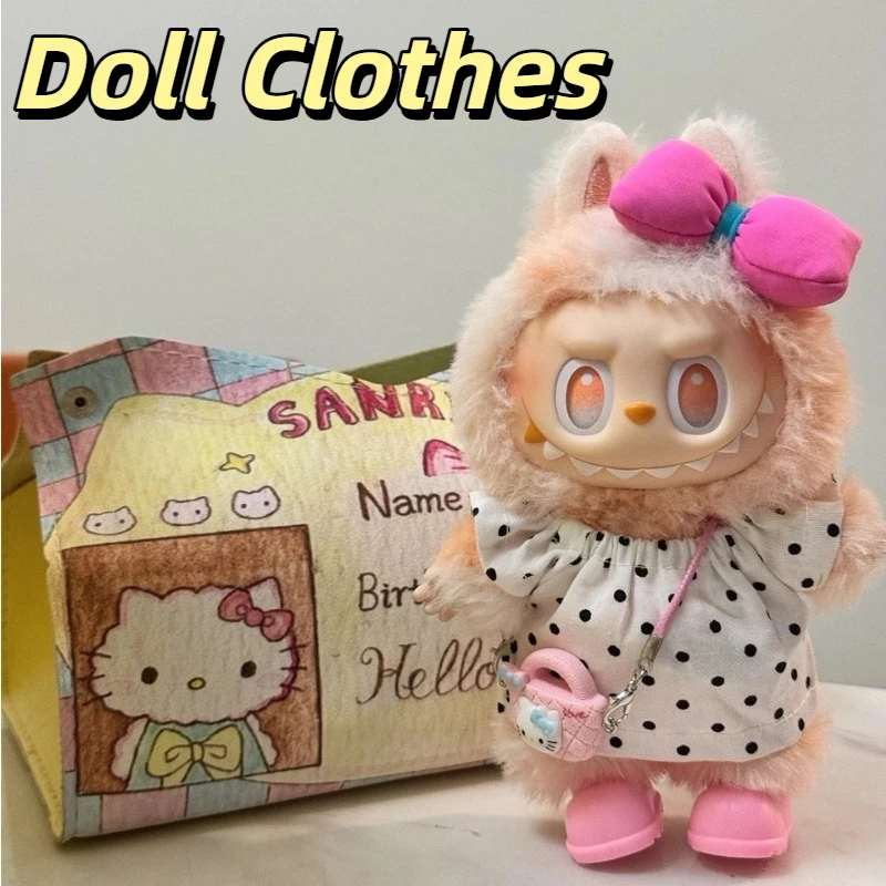 

Подходит для кукол 15-17 см L V1v2, хлопковые куклы, аксессуары для одежды, банты, юбки в горошек, сумки для обуви, изысканные наборы для кукол OOTD