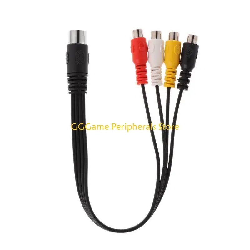 U55B 30CM 5 Pin Male Din Plug to 4 RCA Phono Female Plugs Cable Wire Cord Conne