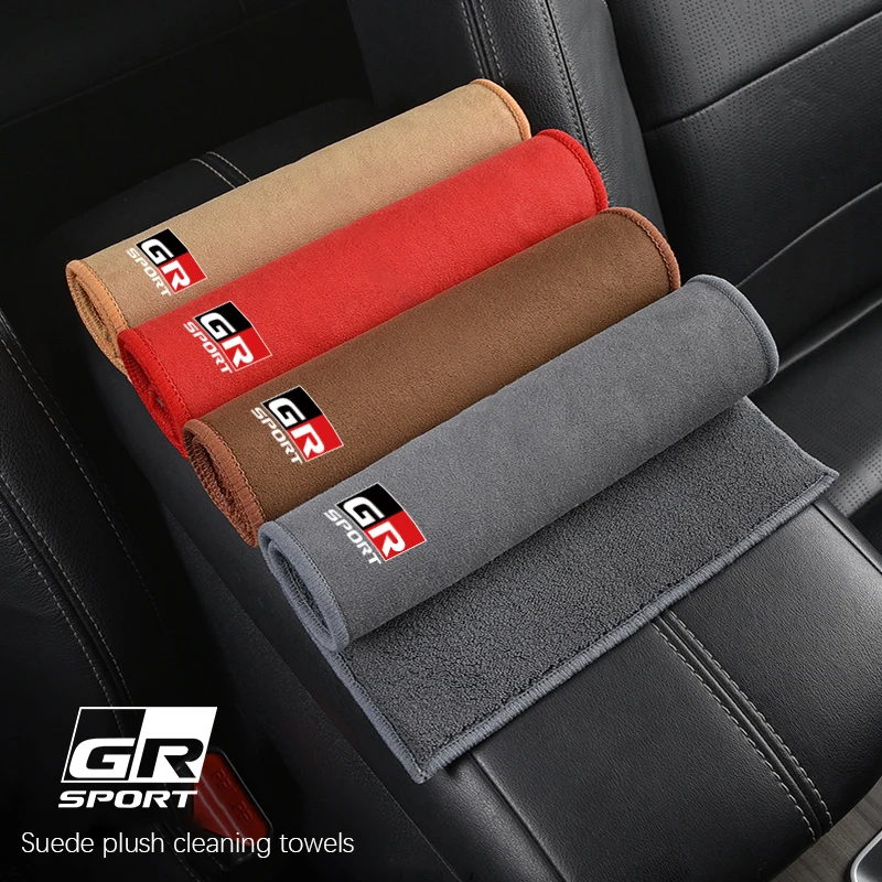 Microfiber Towel Car Cleaning Care Accessories For Toyota Corolla Yaris Aygo Prius CHR Camry Auris Avensis Land Cruiser Prado