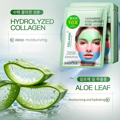 Available in 3-Piece and 6-Piece Packs, Sakura Hyaluronic Acid Mask Contains Collagen + Niacinamide + Hyaluronic Acid + Aloe Vera Extract, Which Is Moisturizing and Hydrating, and Can Be Given as a Gift to Friends and Family.