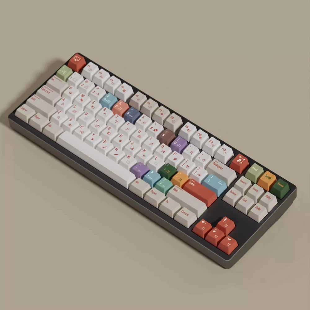 155 Keys AIer Keycaps Cherry Profile Keycap Dye Sublimation  Keycap For MX Switch Mechanical Keyboard Split Spacebar