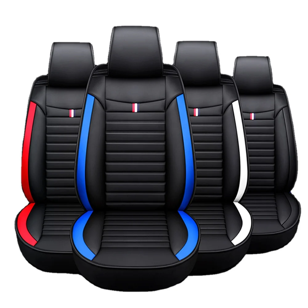 

Waterproof PU PVC Leather Car Seat Covers Full Set Universal Kit for 95% Five Seaters Car Seat Cushions 15 Pcs for Cars