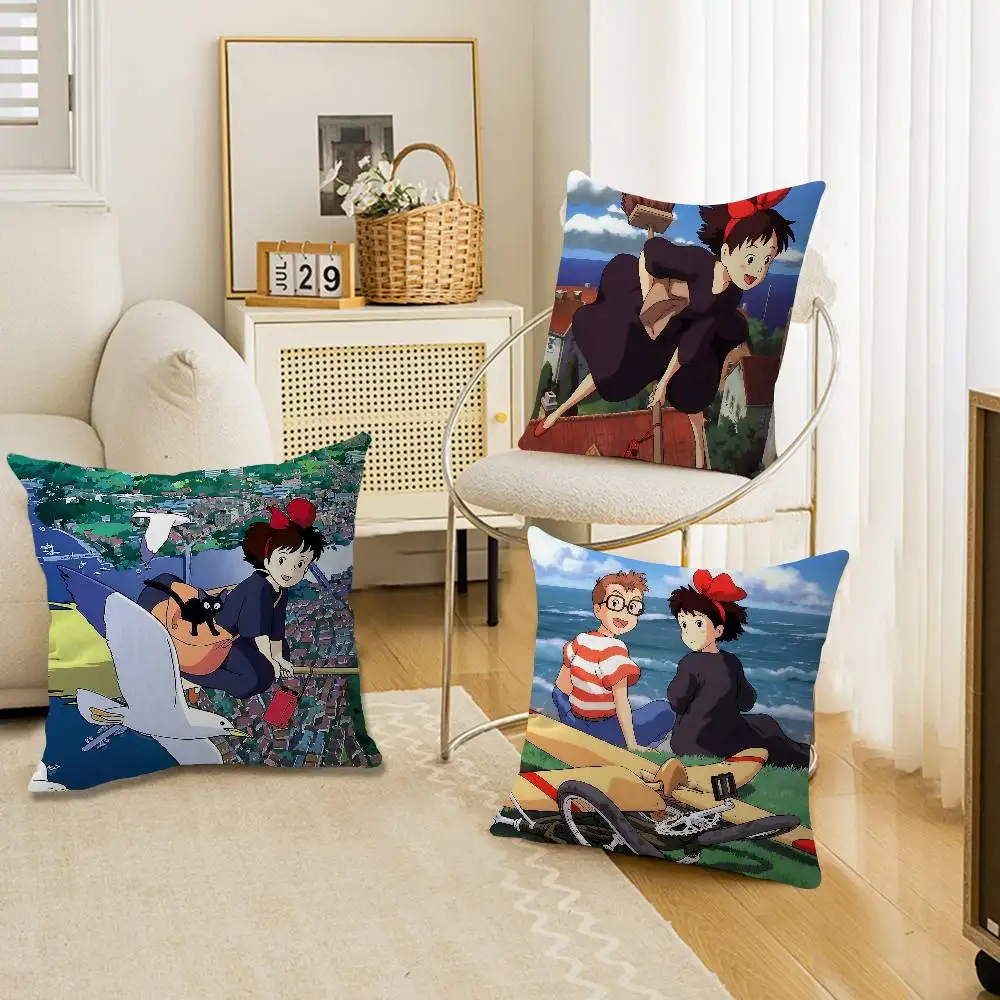 K-Kikis D-Delivery S-Service Movie Cartoon Cushion Cover Pillowcase Upholstery Sofa Throw Pillow Home Decor Pillowcas
