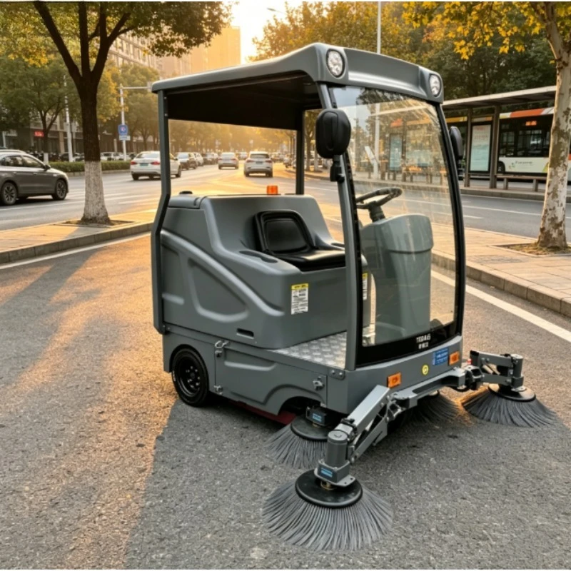 New Electric Ride-On Sweeper for Custom Logo Electric Battery Road-Riding Vacuum Sweeper Street Cleaning Machine Floor Sweeper