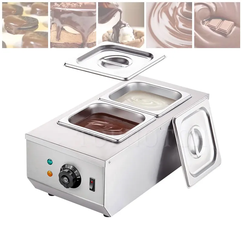 220V 2 Lattice Electric Chocolate Melting Machine Chocolate Melting Furnace Machine Heating Stove