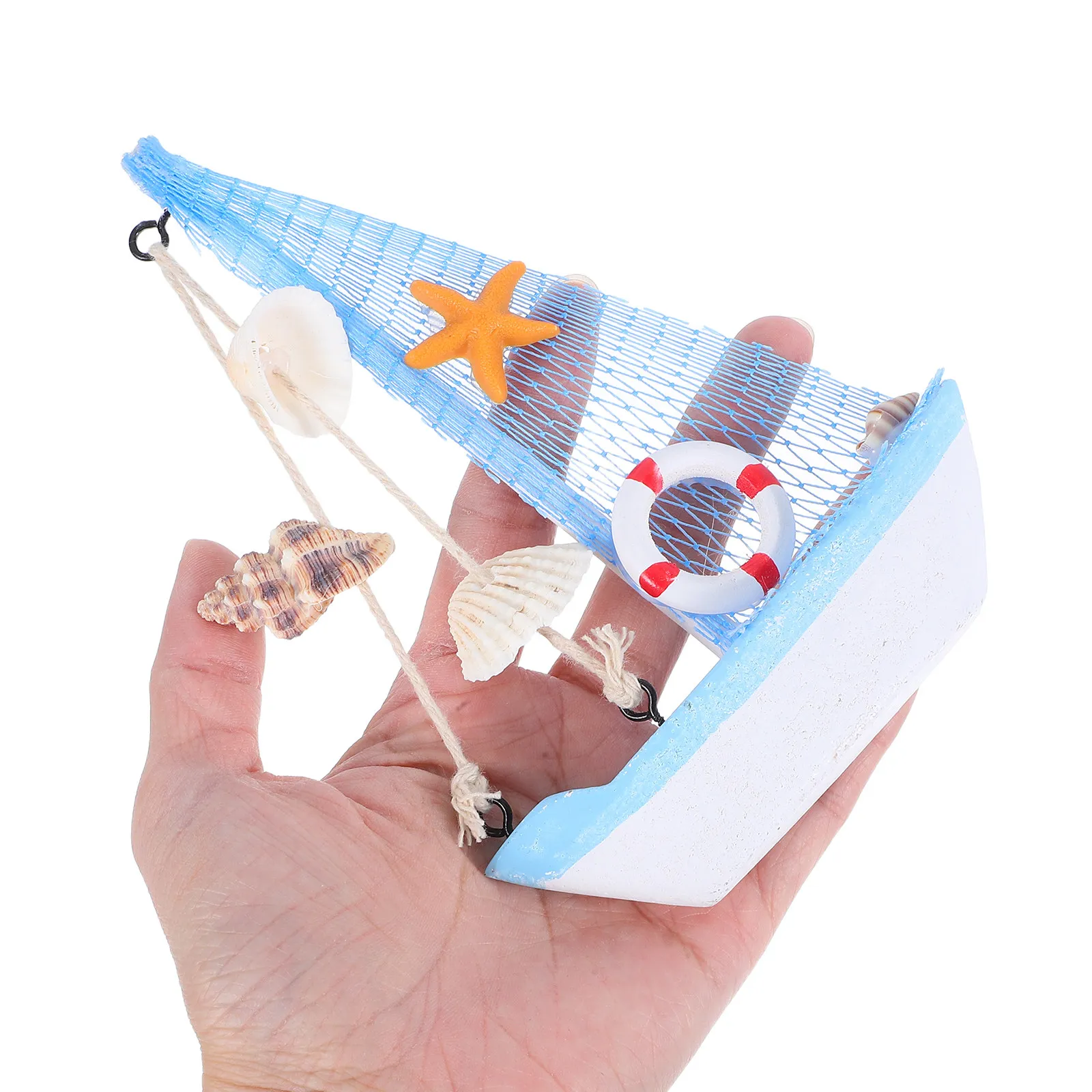Mini Wooden Sailboat Nautical Decoration Home Beach Theme Party Supplies Photography Props Nautical Decor