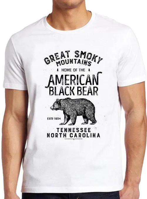 Great Smoky Mountains T Shirt American Park Black Bear Cool 39