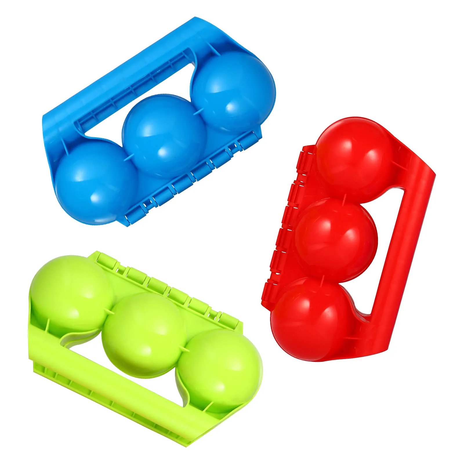 

3 Pcs Clip Maker Outdoor Toys Kids Plastic Clamp Fun S Winter Ball Mold Easy Round No Cold Gloves Play