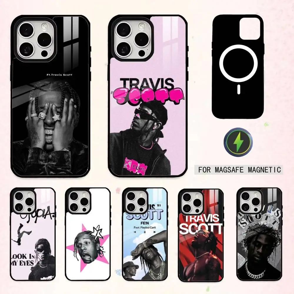 

T-Travis S-ScottS Singer Phone Case For iPhone17,16,15,14,13,12,11 Plus,Pro Max Magnetic For Magsafe Wireless Charging