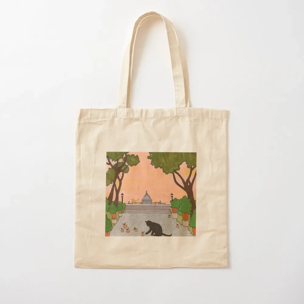 Journal of a Cat in Rome - Giardino degli Aranci Tote Bag shopping bag custom tote bag