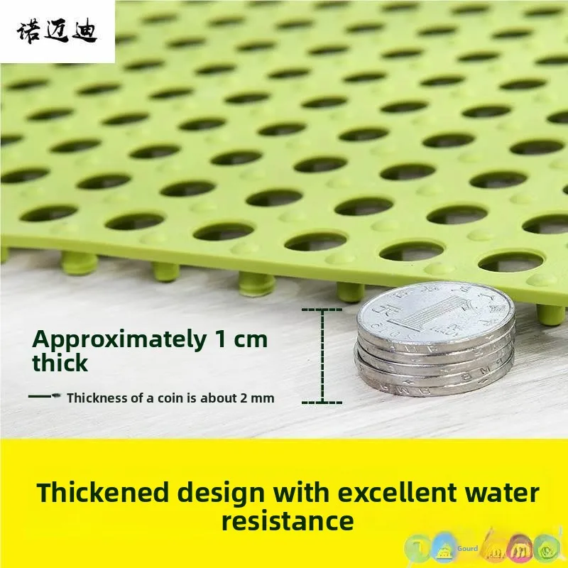 

Thiened Plastic ower Area Batoom Mat Kitchen Drainage Waterproof Hollow out Home Use id Pattern Bath Rug Floor Pad