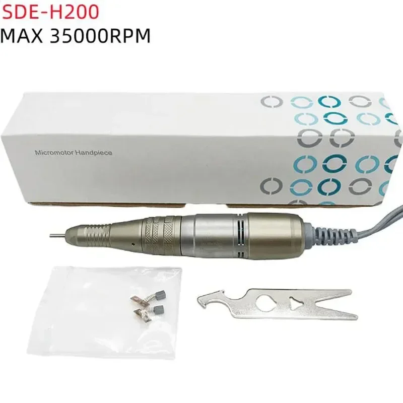 65W Elektrische Nagelboor STERKE 210 Kampioen-3 Micromotor Schakelkast DC 30V 35000 RPM H200 Handvat Freesmachine manicure Machin