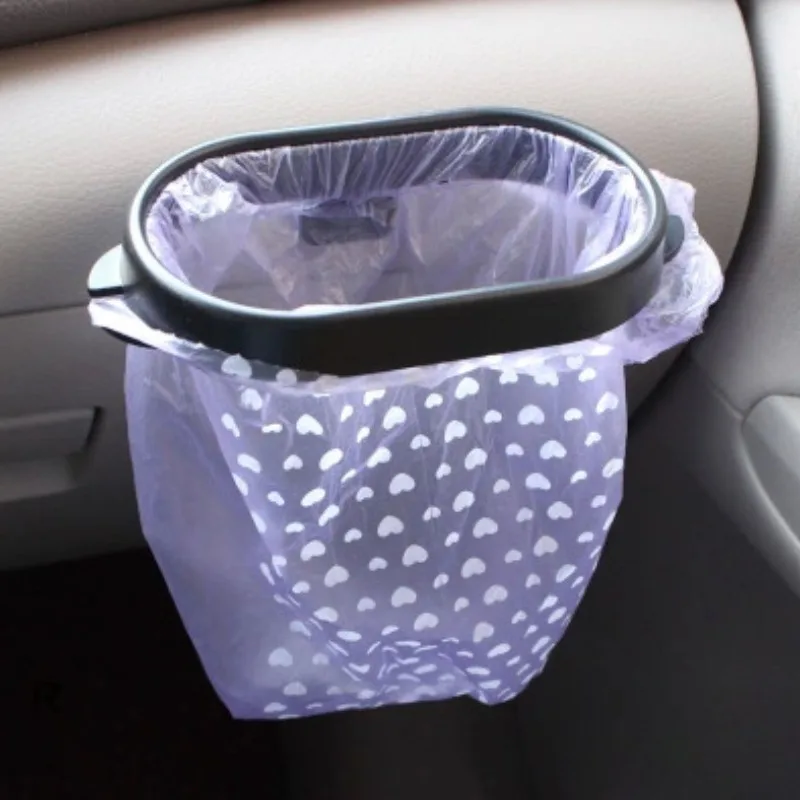 1/2Pcs Car Garbage Bag Rack Retractable Car Garbage Bin Hanging Frame Storage Box Organizer Accessory