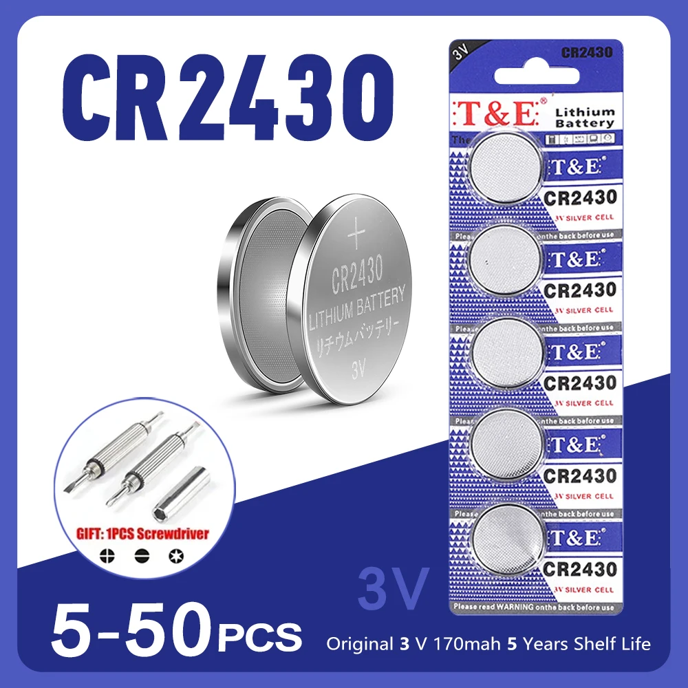 5-50PCS CR2430 3V B…