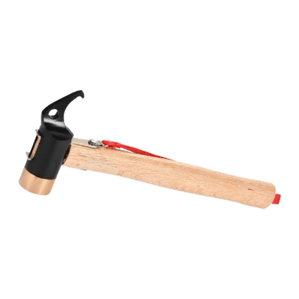 Essential Camping Hammer with Wooden Handle and Iron Striking for Ground Anchor Installation and Utility Tasks