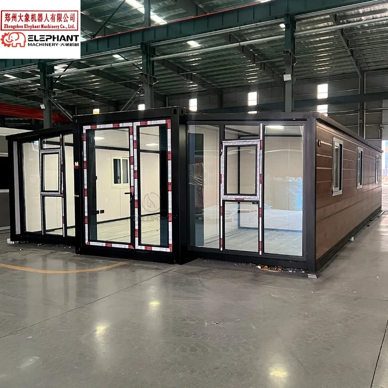 Customized Two Small Plastic Steel Windows Eight Windows For Bathrooms Two Entrance Doors Expandable Container For Bedroom Sandw