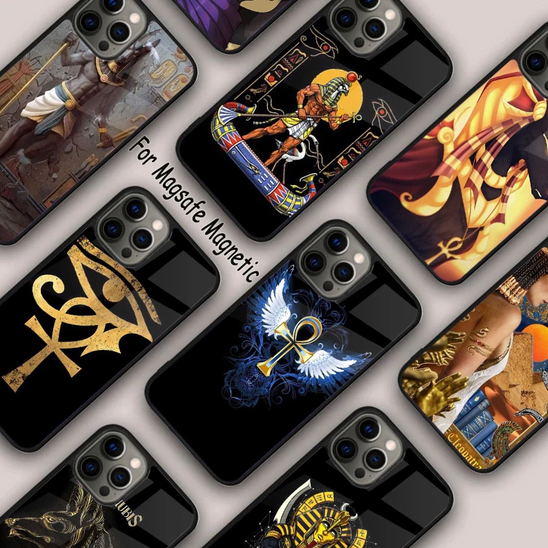 

Египетский глаз Гора Анк Египет Археолог Золотой магнитный чехол для телефона для iPhone 17 Air 16 14 13 12 Pro Max 15 Plus Cover