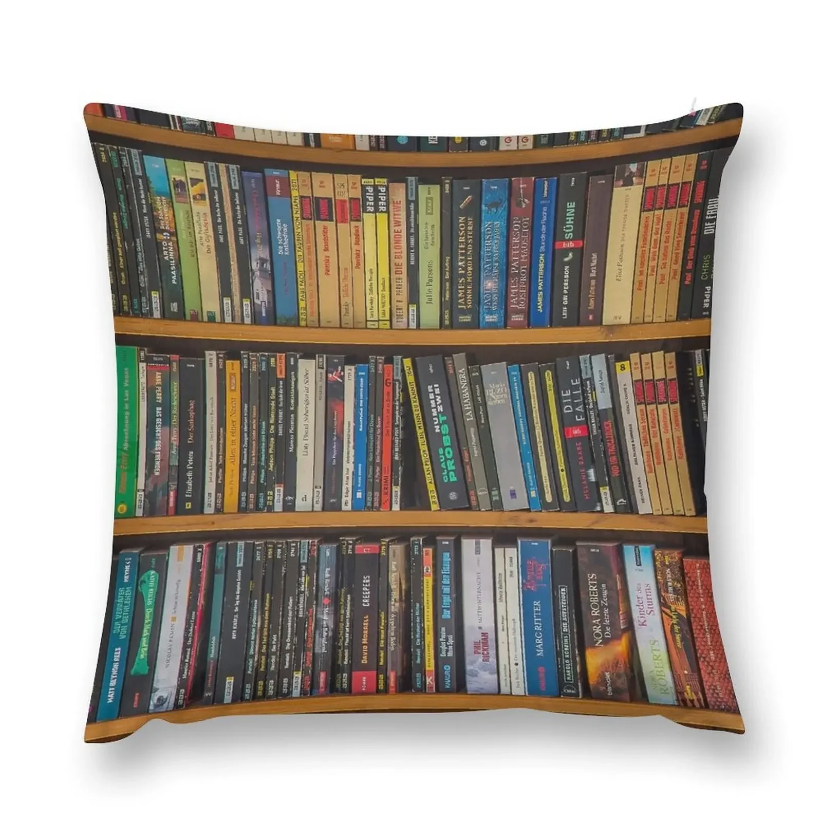 Bookshelf Books Library Bookworm Reading Pattern Throw Pillow Throw Pillow Covers Custom Cushion Photo Pillowcase Cushion pillow