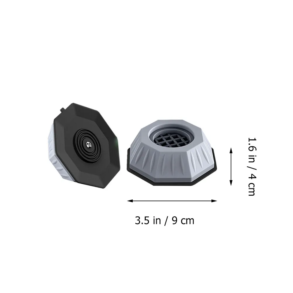 4Pcs Anti-Vibration Washing Machine Foot Mats Sturdy Non-Slip Elevated Pads for Home Laundry Kitchen Bathroom Refrigerator