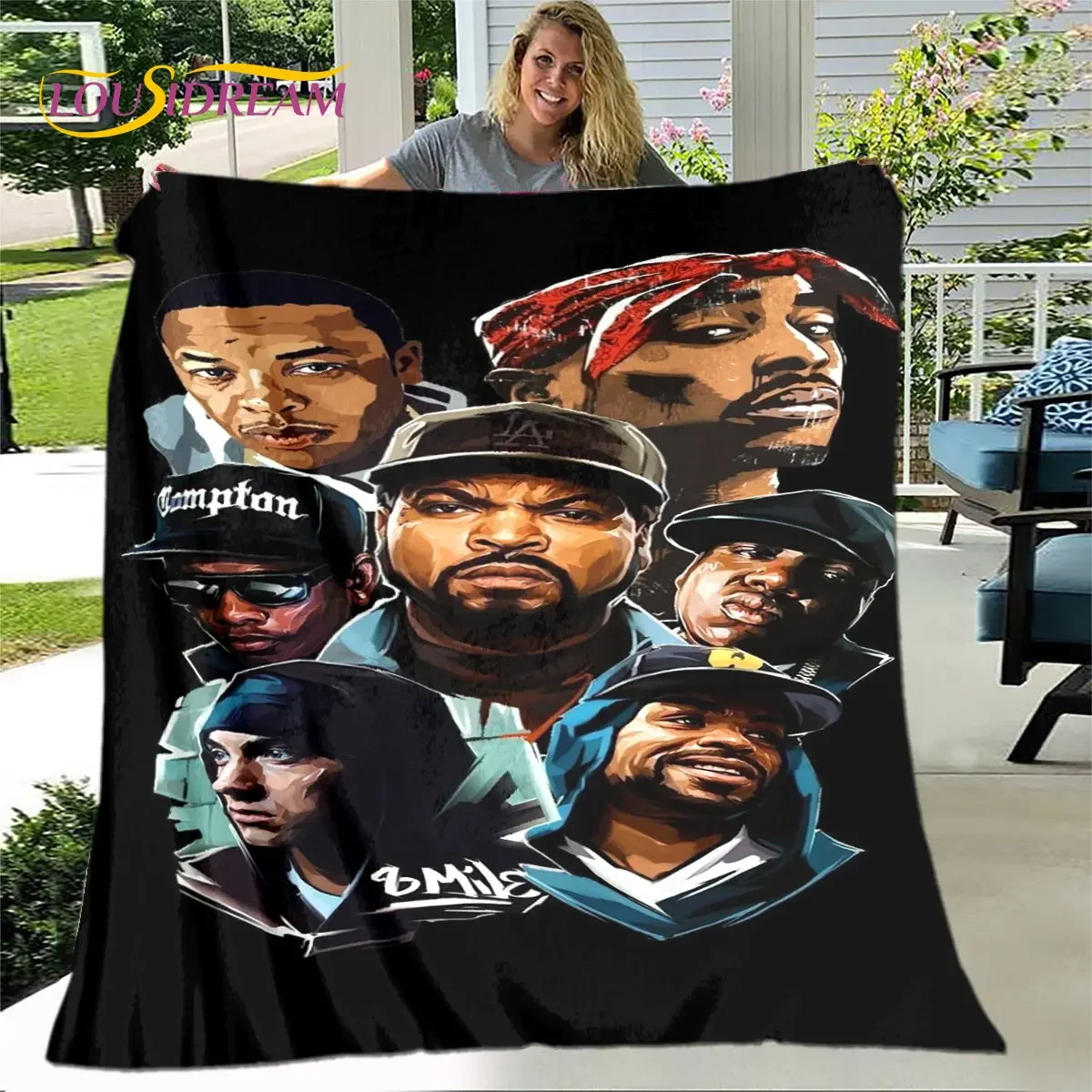 Legend Star Hip Hop Art Rapper Soft Plush Blanket,Flannel Blanket Throw Blanket for Living Room Bedroom Bed Sofa Picnic Cover