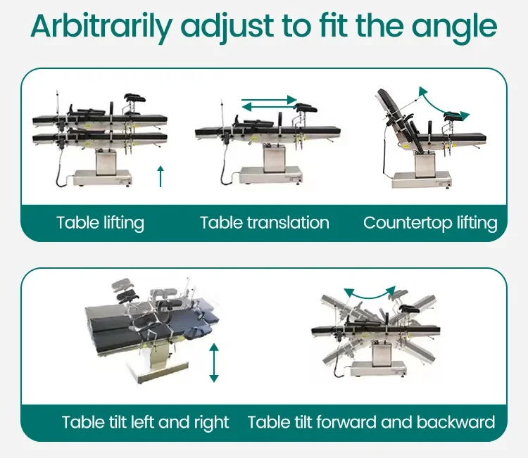 Six Control Surgical Procedures Hospital Clinic Medical Device Electric Operating Table Examination Bed