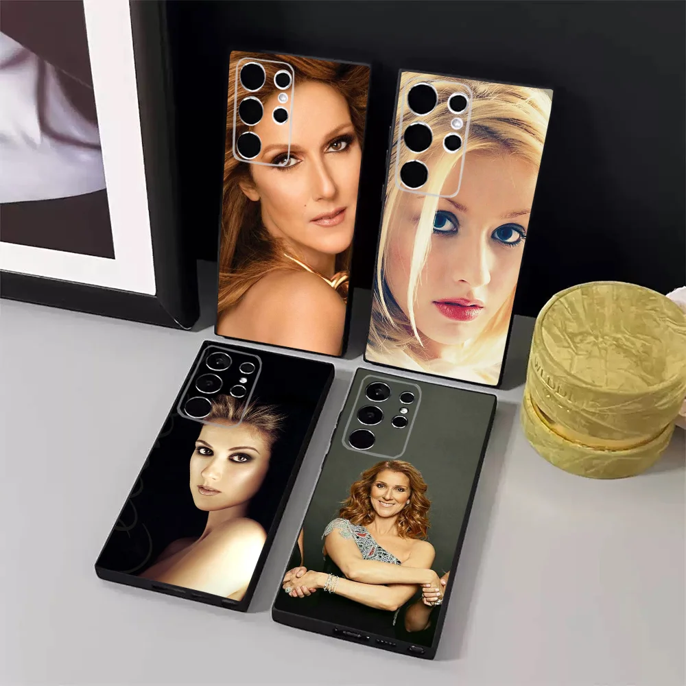 

C-Celine Dion Singer Phone Case For Samsung S24,23,22,30,21,10,9,Ultra,Plus,Lite,FE,5G Black Soft Case