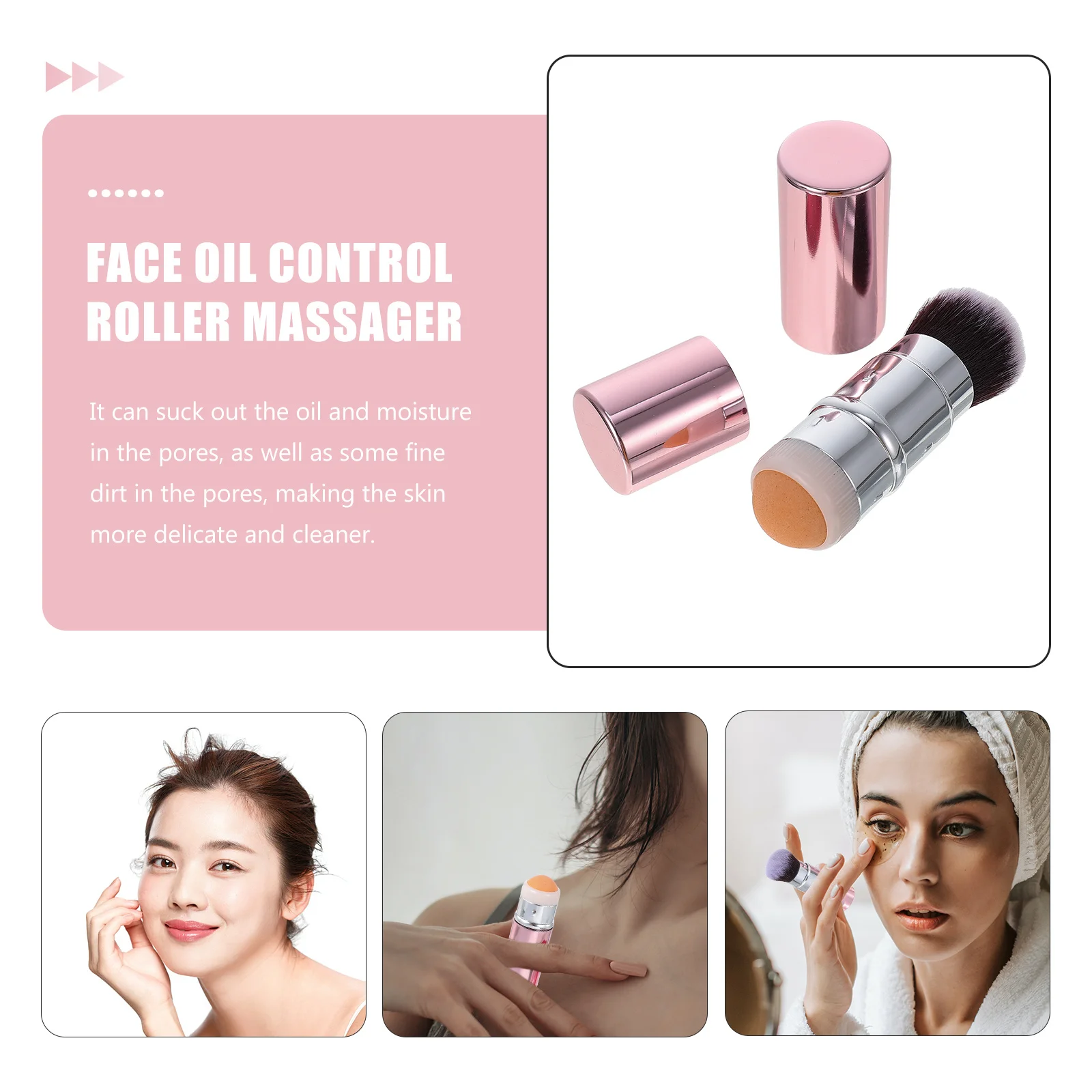 油吸収火山石 - 毛穴クレンジング用エンドフェイスマッサージャー オイルコントロール フェイシャルスキンケアツール ポータブル