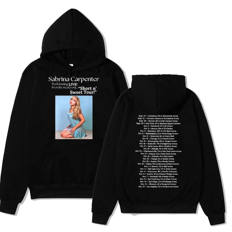 

Sabrina Carpenter Short N' Sweet Tour 2024 Album Hoodies Men Women Vintage Harajuku Sweatshirt Fall Long Sleeve Fleece Pullover