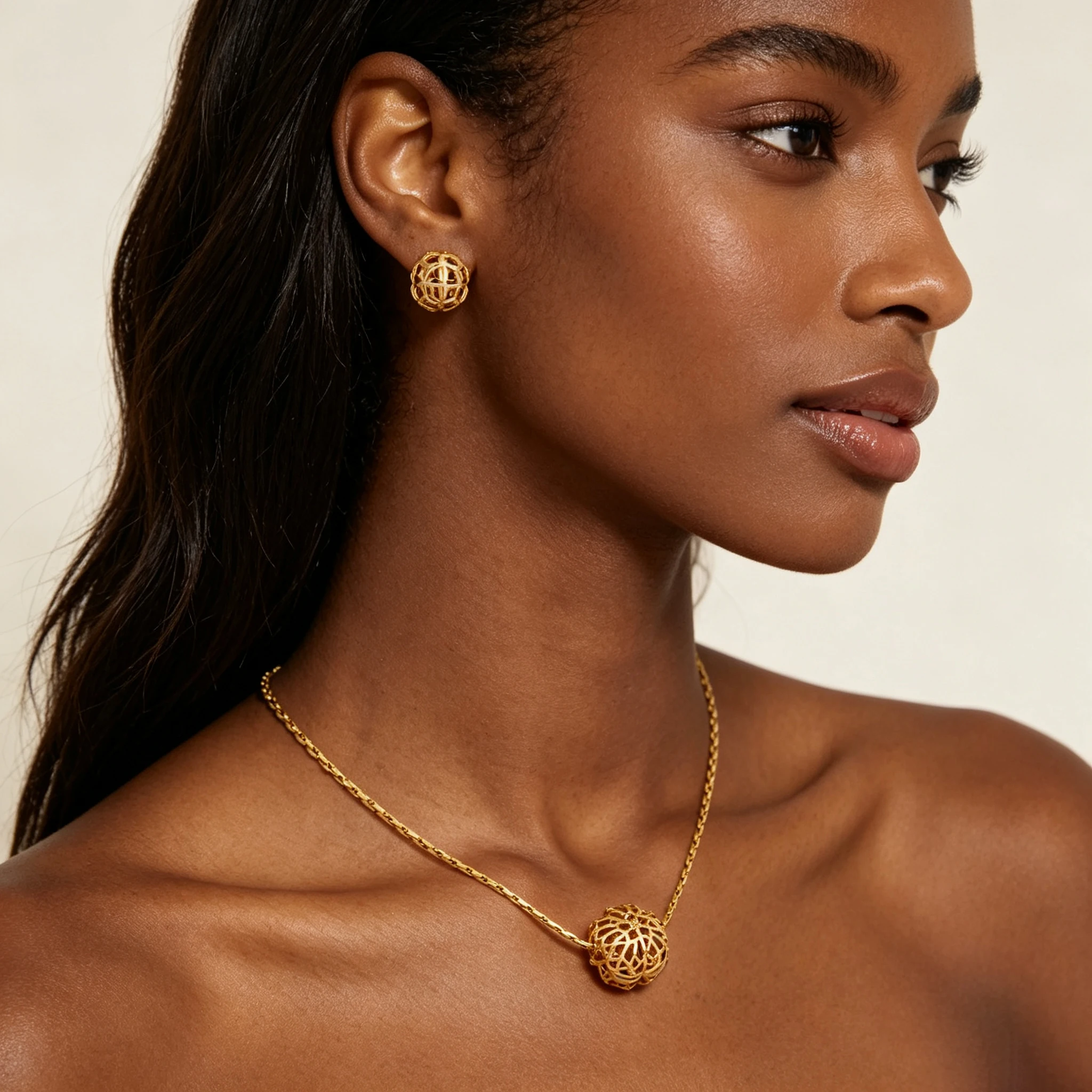 Edelstahl Hohle Anhänger-Ohrringe 2er-Set Geometrischer Schmuck Accessoires Damen Alltagsschmuck Mode-Schmuck Geschenke – Detail 2