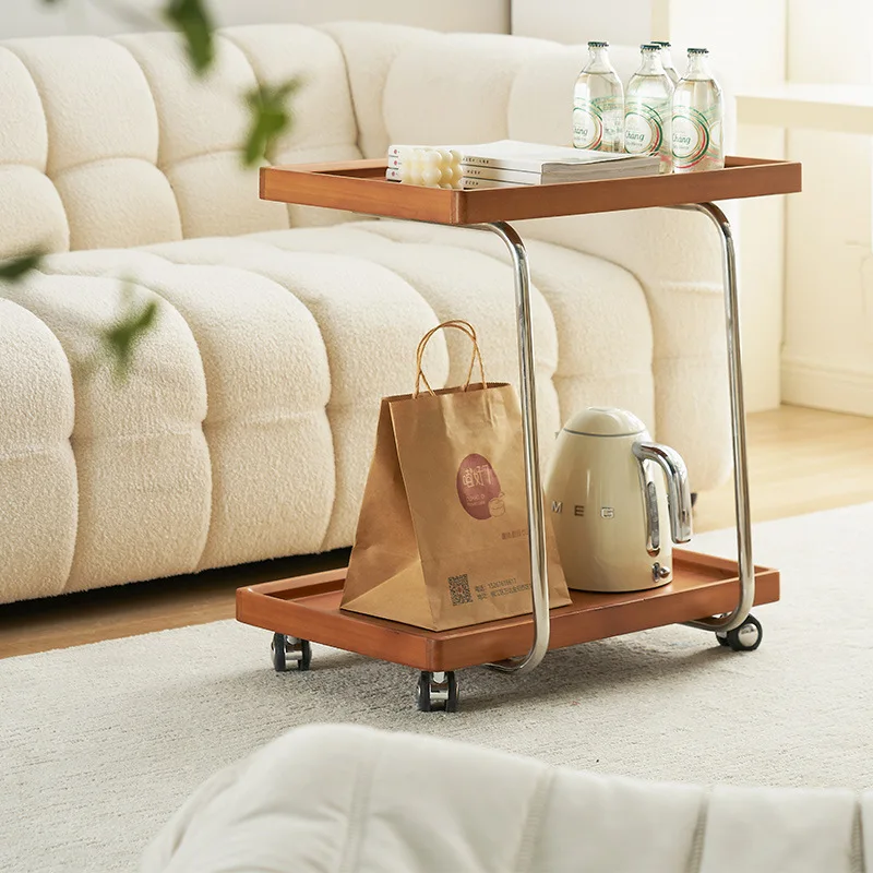 

Solid wood sofa edge a few retro small corners a few living room home modern simple movable