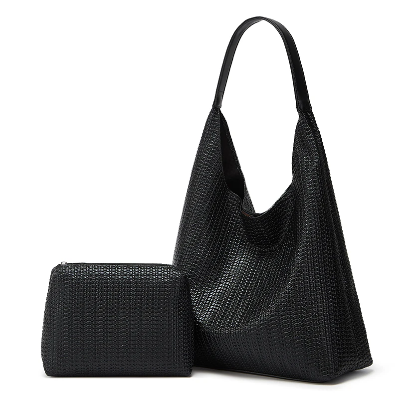 Sac à main et sac à bandoulière pour femme, minimaliste, de conception de niche, 2 pièces, tendance, uni, polyvalent