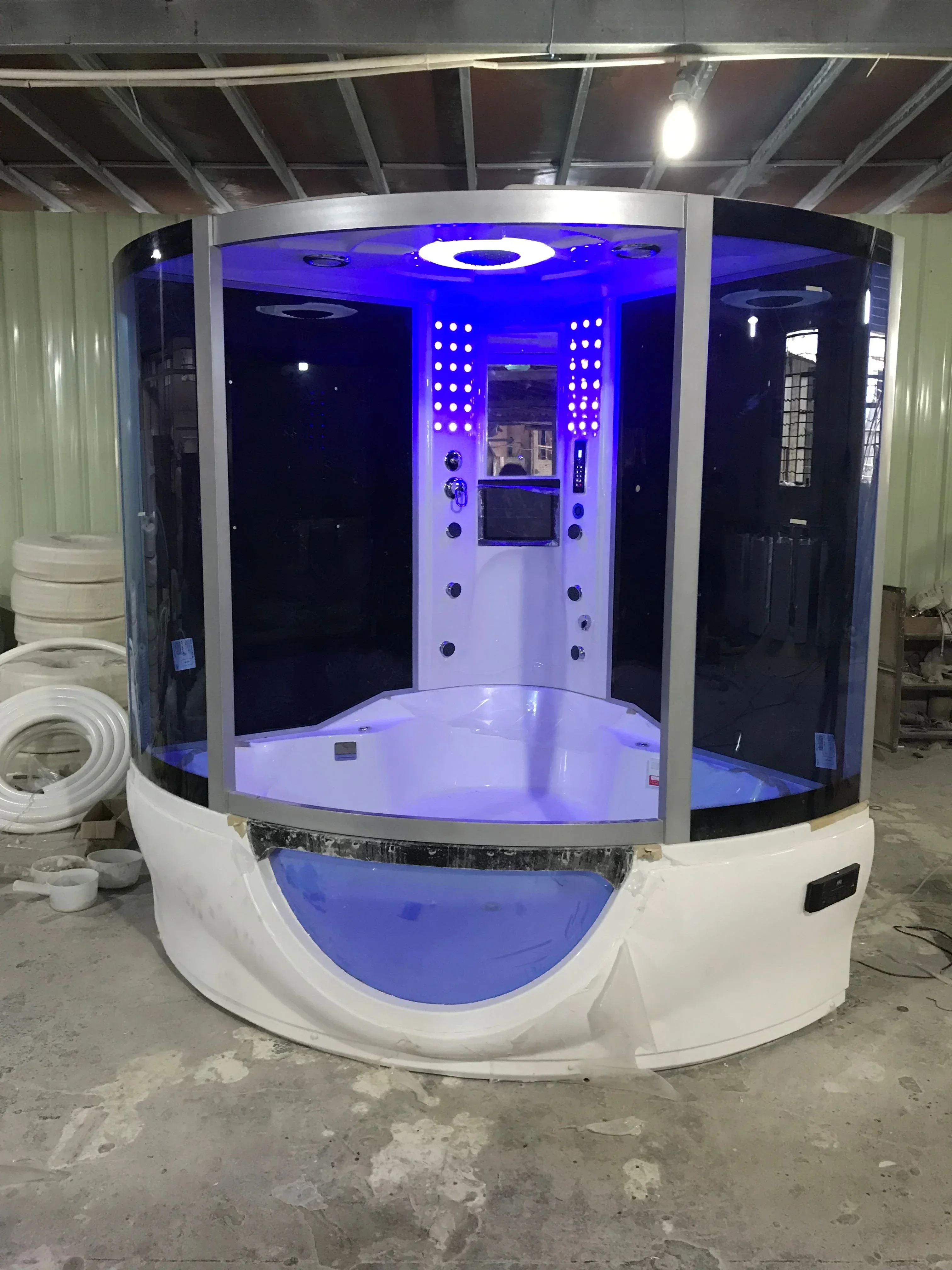 사우나 샤워실 습식 스팀 목욕실 콤보 LED 조명 스팀룸 다기능 월풀 샤워 사우나