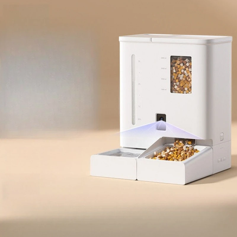 

Automatic feeder all-in-one machine, pet smart drinking water two-in-one automatic feeding