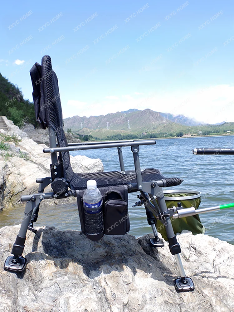 Portable Small Fishing Chair European Fishing Chair Multi-Functional Wild Fishing Small Chair All Terrain Fishing Stool