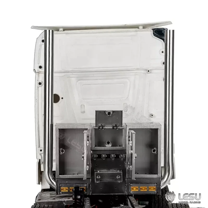 

LESU 1/14 Scale Truck for Tamiya Trailers G-6272 Exhaust Dual Chimneys LED Lighting Decoration Line Assembly Toolbox.